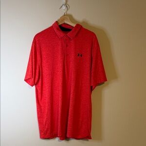 Under Armour Men's Heather Red Performance Polo